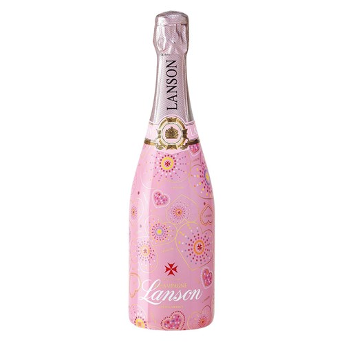 Lanson Rose Label 75cl - Pink Coated Champagne Gift - Top-Rated